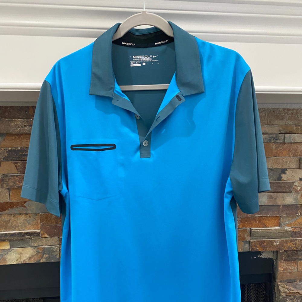 Blue & Teal Nike Golf Tour Performance Dri-fit